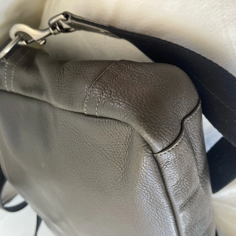 Coach Gray Leather Briefcase Bag